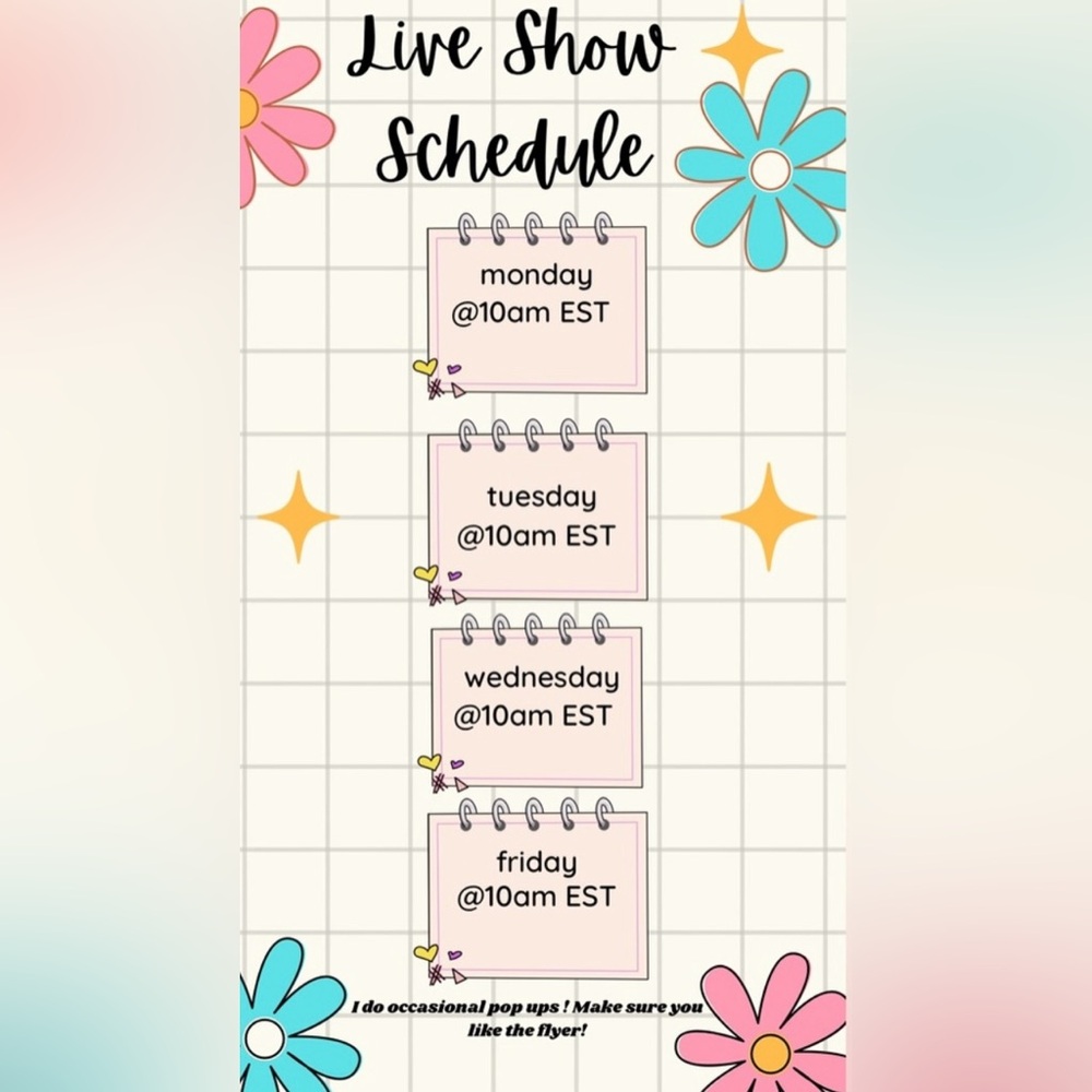 LIVE SCHEDULE 🎉